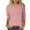 Pink-01, variant on STETMN Women's Waffle Knit T-Shirt Lightweight Long Sleeve Fall Tops Plain Going Out Blouse