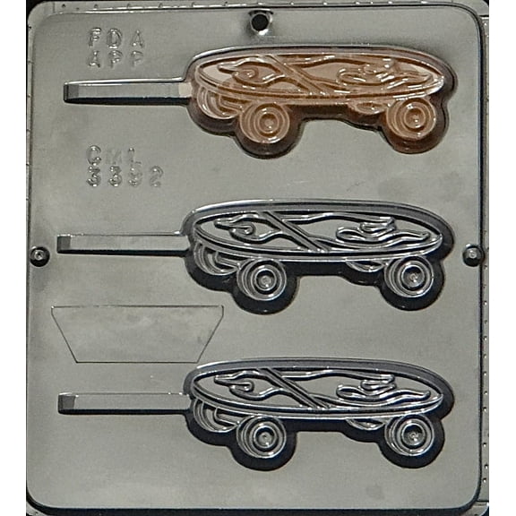 3392 Skateboard Lollipop Chocolate Candy Mold