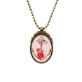 thumbnail image 1 of Acuarela rosa flor planta ancla Collar Colgante Vintage de bronce antiguo de joyeria de lujo de regalo Unbranded M, 1 of 3