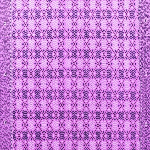 Ahgly Company Indoor Square Abstract Purple Modern Area Rugs, 4' Square