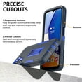 thumbnail image 2 of Aggxpf Samsung Galaxy A14 5G Case, Military-Grade Drop Protection Phone Cover, Dual Layer Protective Phone Case with Magnetic Kickstand Car Mount, Blue, 2 of 5