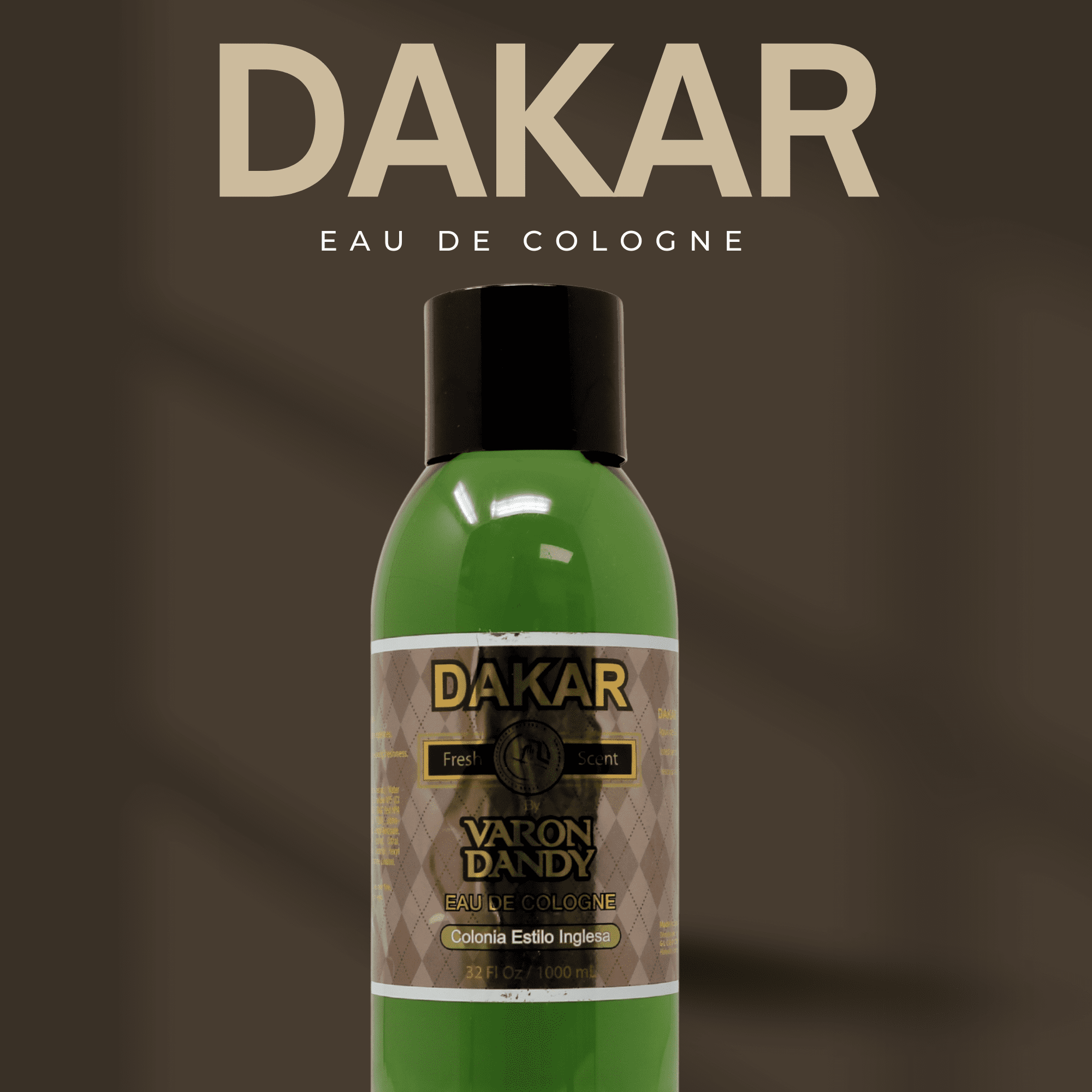 Dakar Varon Dandy Eau de Cologne – English-Style Men Fragrance, 32