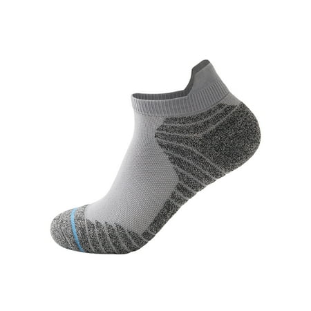 

TAIAOJING Mens And Womens Daily Leisure Simple Solid Color Towel Bottom Thickened Cushioning Sweat Absorption And Breathable Running Short Socks Casual Socks