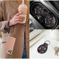 thumbnail image 5 of Pzuqiu Fashion Butterfly Automobile Interior Sets Car Front Rear Seat Cover Steering Wheel Seat Belt Headrest Center Console Cushion Pad Keychain Coaster 14 Pcs Full Set Covers Fit Most Vehicles, 5 of 7