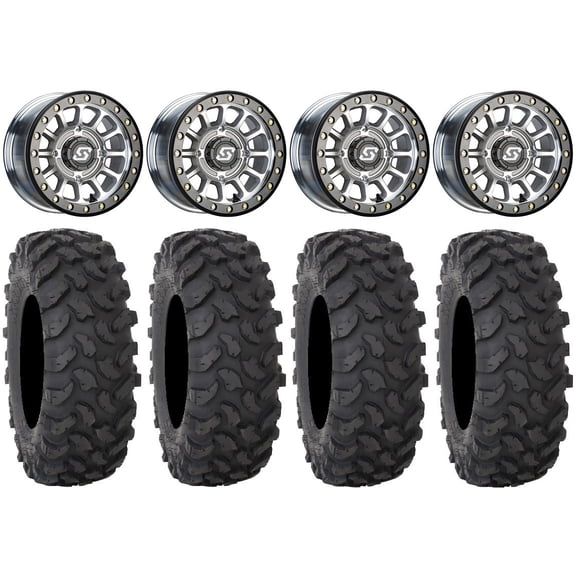 Sedona Sano Bdlk 15x7 Wheels Ct 32" XTR370 Tires Can-Am Maverick X3 / Honda Pioneer 1000 / Talon