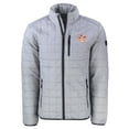 thumbnail image 2 of Men's Cutter & Buck  Gray Texas Longhorns Vault Rainier PrimaLoft Eco Insulated Full-Zip Puffer Jacket, 2 of 3
