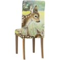 thumbnail image 2 of Funda de asiento para comedor ABPHQTO Cute Deer Stretch Chair Cover Protector Set de 1, 2 of 4