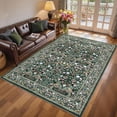 thumbnail image 6 of Floral Area Rug, 8x10 Vintage Boho Washable Non-Slip Low Pile Carpet, Soft Stain-Resistant Large Rug for Living Room, Bedroom, Dining Room, Farmhouse Home Office, 6 of 9