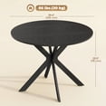 thumbnail image 3 of HOMCOM 39" Round Kitchen Table, Dining Table for Small Spaces, Steel Leg, 3 of 10