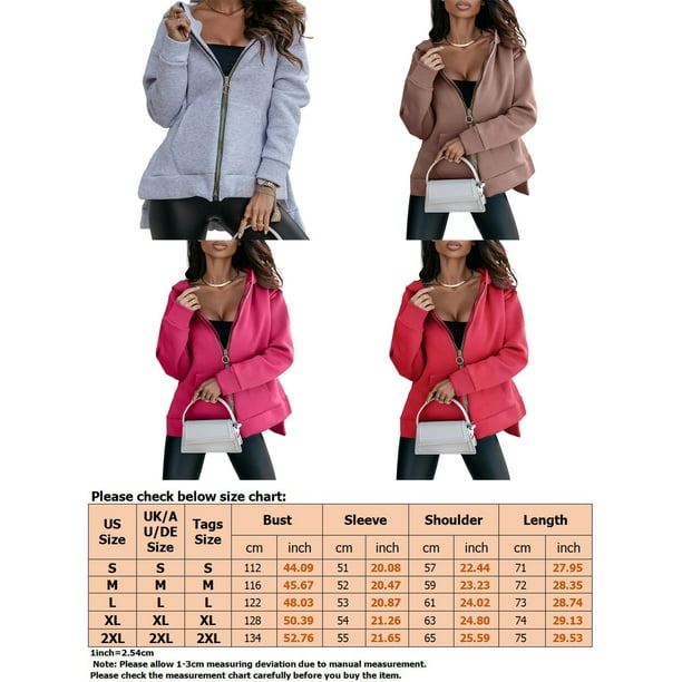 Femme Survtement Ensembles Tenues Sport Femme A Capuche Zipp Vestes Automne  Hiver Manche Longue Sweat Pull Capuche rose