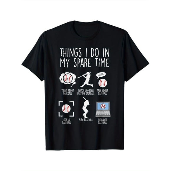 T-Shirt Graphique de Baseball à Manches Courtes Col Rond Sport Extérieur Unisexe, jusqu'à la Taille 3TG