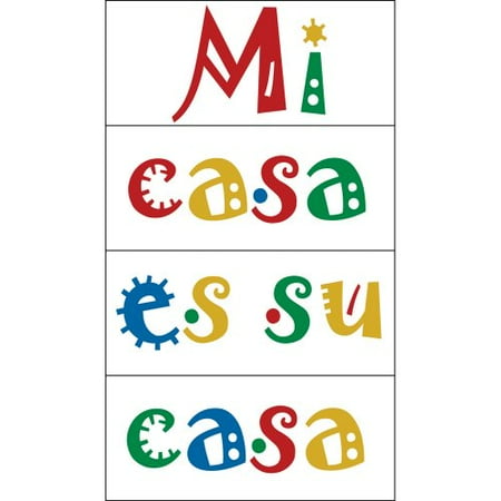 Blue Mountain Wallcoverings Snap1056 Snap Instant Wall Art Written Expressions Mi Casa ES Su Casa