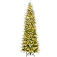 thumbnail image 3 of Spaco 9 Feet Pre-Lit Artificial Christmas Tree Snow Flocked Hinged, Artificial Christmas Tree with 1310 Lush Branch Tips, Artificial Christmas Tree for Indoor as Living Room, Green, 3 of 4