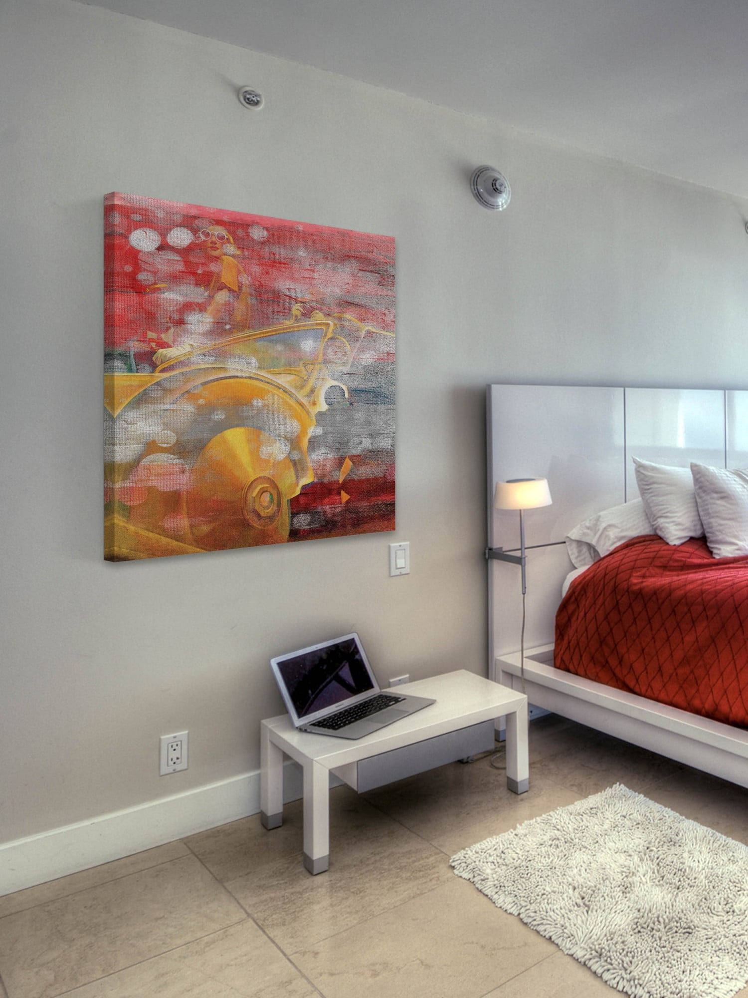 Parvez Michel Inc Parvez Taj - Yellow Ride Painting Print on Canvas - Multi-color
