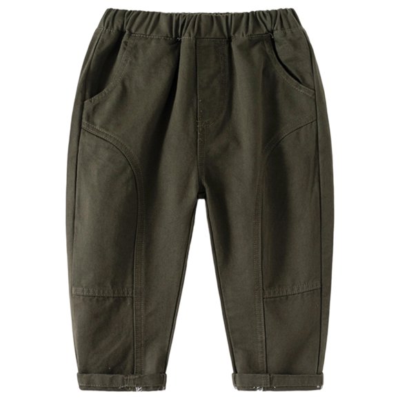 Boys Casual Pants Comfortable Everyday Wear Pure Color Long Trousers For Kids Age 1 10 Children Bottoms Soft Breathable Fabric Easy Outfits Basketball Tights for Boys Youth Life Jacket Pant Green 1-2Y