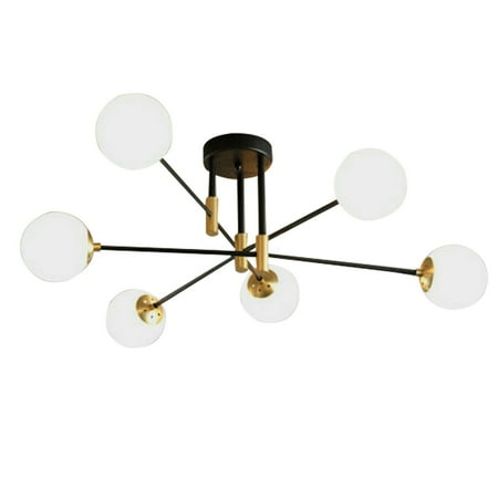 

Oukaning Indoor 6-light Sputnik Chandelier Globe Shape Ceiling Light Ambient Lighting