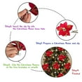 thumbnail image 3 of EUDIDV Decorative Faux Flowers 12 Flowers With Petals 12 Tweezers To Decorate The Christmas Tree With Red Artificial Flowers, 3 of 7