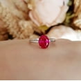 thumbnail image 3 of HeartsAndYou 2.49ct Natural Pink Ruby Engagement Ring 14k SOLID White Gold Solitaire Promise, 3 of 8