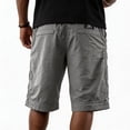 thumbnail image 5 of Men's Mid Length Cargo Shorts with Unique Curved Pockets and Adjustable Drawstring, Relaxed Fit for Daily Wear Outdoor Adventures or Weekend Errands Gray XXL, 5 of 5