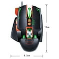 thumbnail image 2 of Souris Ergonomique pour Gamer, Souris de Jeu PC Filaire Rétroéclairée RVB Programmable, pour Joueurs sur PC Windows Noire, 2 of 8