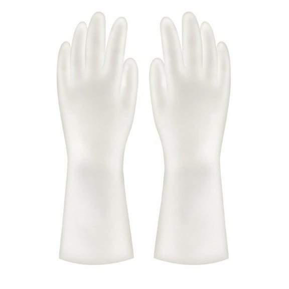DRAFIDEEP 4 Pairs Transparent Gloves for Home Cleaning with Leak-Proof and