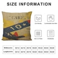 thumbnail image 5 of Qinduosi  Airplane Pillows Vintage Fight Instructor Expedition Plane Fly in Sky Air Yellow Black Pillow Cover Decorative Square Accent Throw Pillow Case for Sofa Chair White, 5 of 5