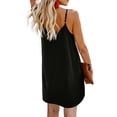 thumbnail image 3 of Women's Black Buttoned Slip Dress, 3 of 8