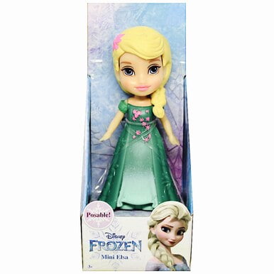 Elsa Green Dress Frozen Disney Mini Toddler Doll 3&amp;quot;