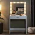 thumbnail image 2 of Vanity Desk with Mirror and Lights, Dressing Table with Large Drawer, 1 Level Storage Dresser & 3 Lighting Modes Adjustable Brightness, Suitable for Bedroo, 2 of 5