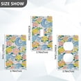 thumbnail image 7 of Yayeee Blank Wall Plate Cover 1-Gang 4.5"x2.7" Home Unused Decorative Outlet, Blue Floral Wave, 7 of 7