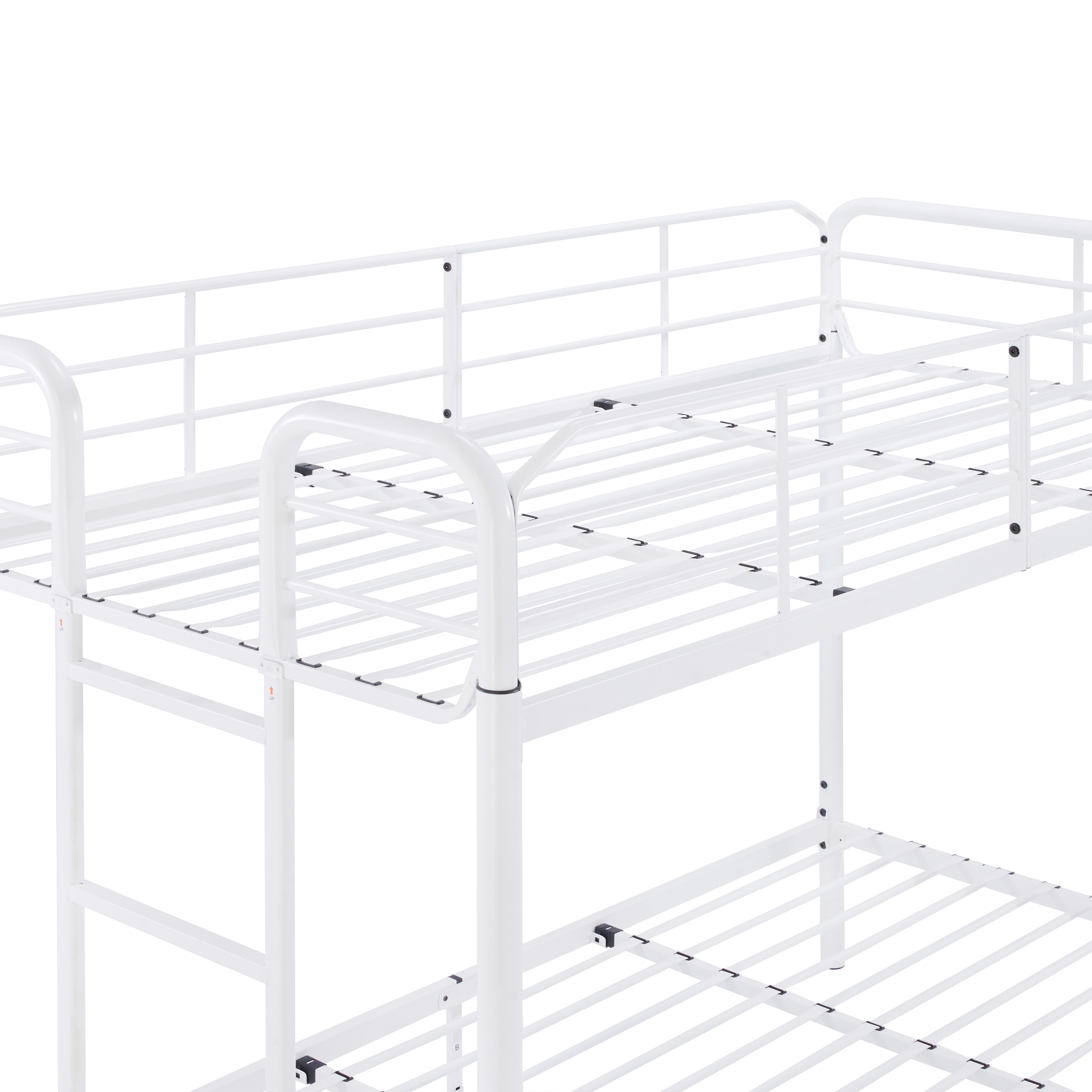 Your Zone Kids Metal Twin-Over-Twin Bunk Bed, White photo 6