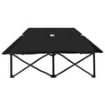 thumbnail image 2 of vidaXL Two Person Folding Sun Lounger Black Steel, 2 of 5