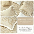 thumbnail image 3 of Lanco Taupe Paisley Comforter Set California King Size, 16 Piece, Jacquard Bedding Sets & Collections, Matching Flat Sheet, Fitted Sheet, Pillow Shams , Bedskirt , Curtains, 3 of 8