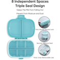 thumbnail image 4 of Daily Pill Organizer, 8 Compartments Portable Pill Case, Pill Box To Hold Vitamins, Cod Liver Oil, 4 of 5