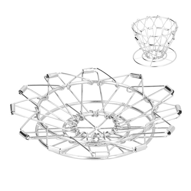 Coffee Filter Stand, Pour Over Coffee Filter Holder Foldable Small For Drip Coffee Silver