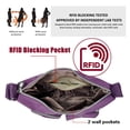 thumbnail image 4 of Bandolera SUKRY de nailon antirrobo con RFID, impermeable, color morado, 4 of 7