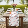 thumbnail image 4 of Table Runners 70 Inches Long Dress Scarves, Red Flowers Farmhouse Coffee/Dining/Kitchen Table Decor, Holiday Table Runner, Modern Minimalism Spring Botanical Floral 13x70 Inch, 4 of 9