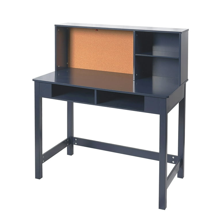 Kids Parke Navy Blue Desk and Hutch