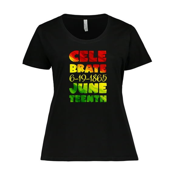 Inktastic Celebrate Juneteenth 6-19-1865 Women's Plus Size T-Shirt