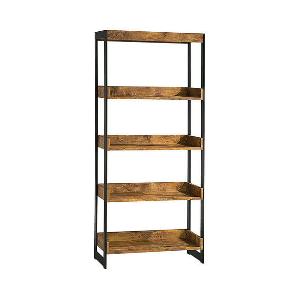 Shelf Bookcase Antique Nutmeg, Best Finish For Wood Shelves