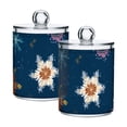 thumbnail image 2 of Colorful Beautiful Snowflakes Christmas Translucent Plastic Cans Storage Canisters with Lid Set of 4, 2 of 7