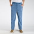 thumbnail image 2 of Ketyyh-chn99 Mens Linen Pants 2023 Sweatpants Legging Casual Pants Blue,4XL, 2 of 5