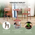 thumbnail image 6 of WestinTrends Playa Outdoor Modern Stackable Plastic Patio Dining Chairs (Set of 4), Red, 6 of 14