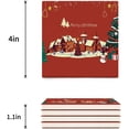 thumbnail image 3 of RYLABLUE Merry Christmas Set of 6 Coaster for Drinks, Absorbent Ceramic Stone Coasters Cup Mat with Cork Base for Home Kitchen Room Coffee Table Bar Decor, 3 of 4