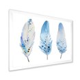 thumbnail image 2 of Designart 'Abstract Blue Boho Feathers II' Lake House Framed Art Print, 2 of 4