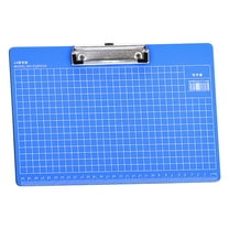 Matoen Thick A4 Clipboard Folder - Plastic Document Organizer with Writing Board - Hanging File Folder for Office & Educational - Holds 80 Sheets, Blue
