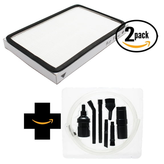 2-Pack Replacement Kenmore 11627915700 Vacuum HEPA Filter with 7-Piece Micro Vacuum Attachment Kit - Compatible Kenmore 86889, EF-1 HEPA Filter