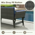 thumbnail image 5 of Demifill Outdoor Convertible Sofa Daybed with Adjustable Armrests, Patio Conversation Set for Outdoor, Navy, 5 of 10