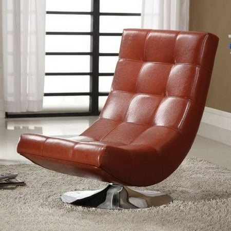 Denny Swivel Lounge Chair Color: Mahogany Red