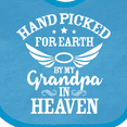 thumbnail image 4 of Inktastic Handpicked for Earth by My Grandpa in Heaven Angel Wings Boys or Girls Baby Bib, 4 of 4